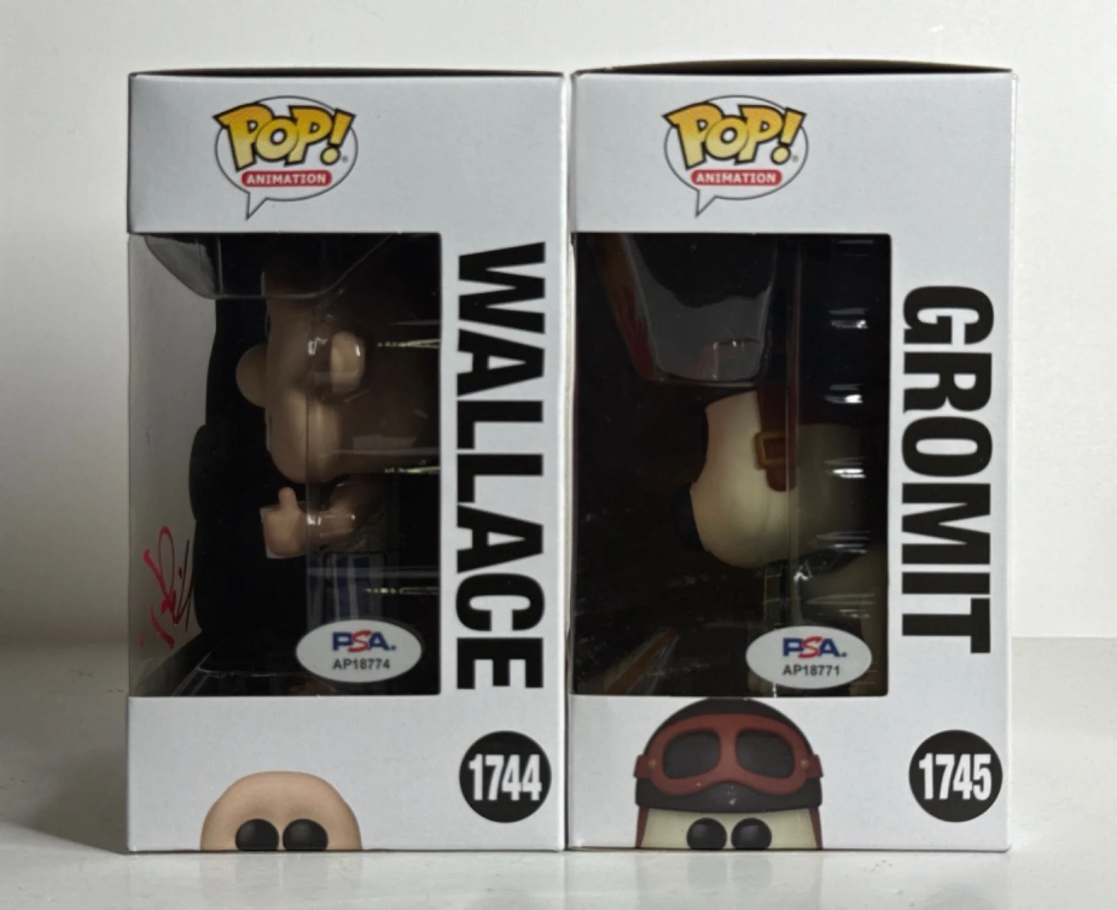 Nick Park — Nick Park & Merlin Crossingham Signed Funko Set Of 2 Wallace & Gromit PSA, image 2