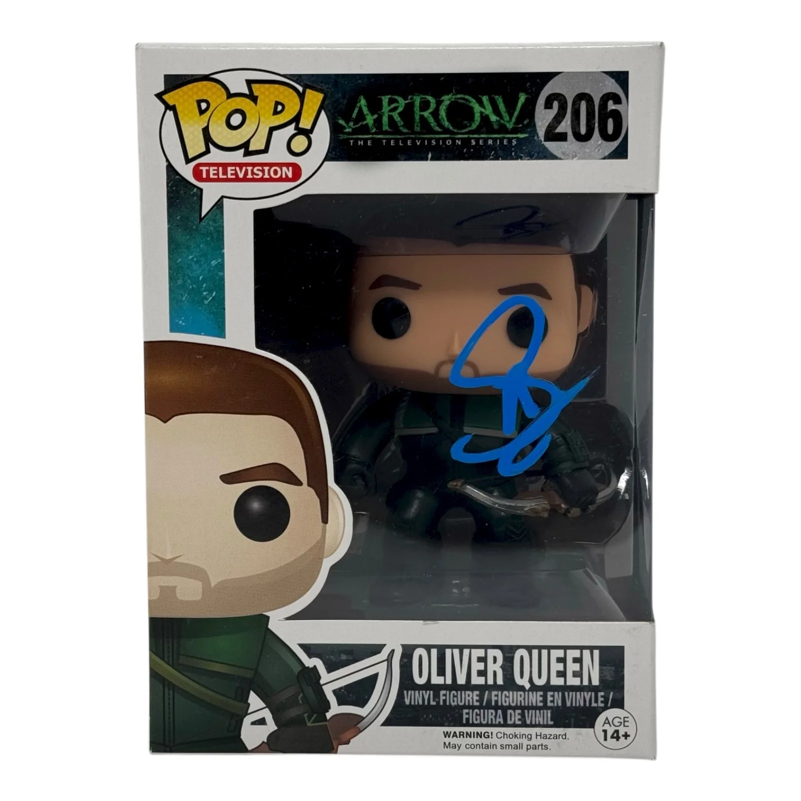 Stephen Amell — Stephen Amell Signed Arrow Oliver Queen Funko Pop #206 Autograph Beckett COA