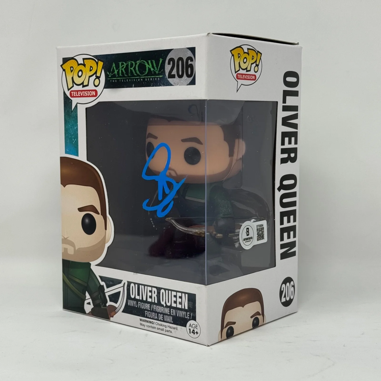 Stephen Amell — Stephen Amell Signed Arrow Oliver Queen Funko Pop #206 Autograph Beckett COA, изображение 2