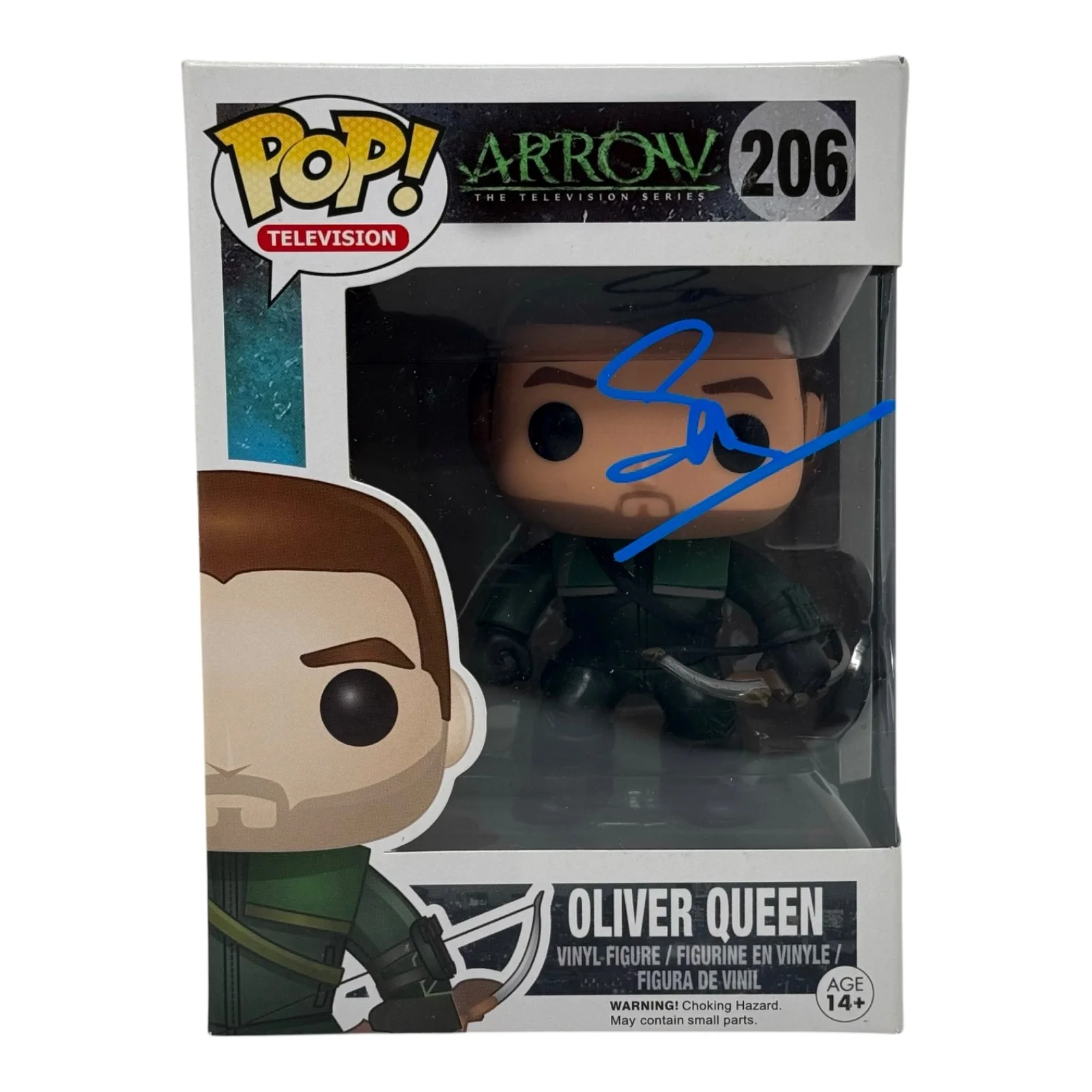 Stephen Amell — Stephen Amell Signed Arrow Oliver Queen Funko Pop #206 Autograph Beckett COA