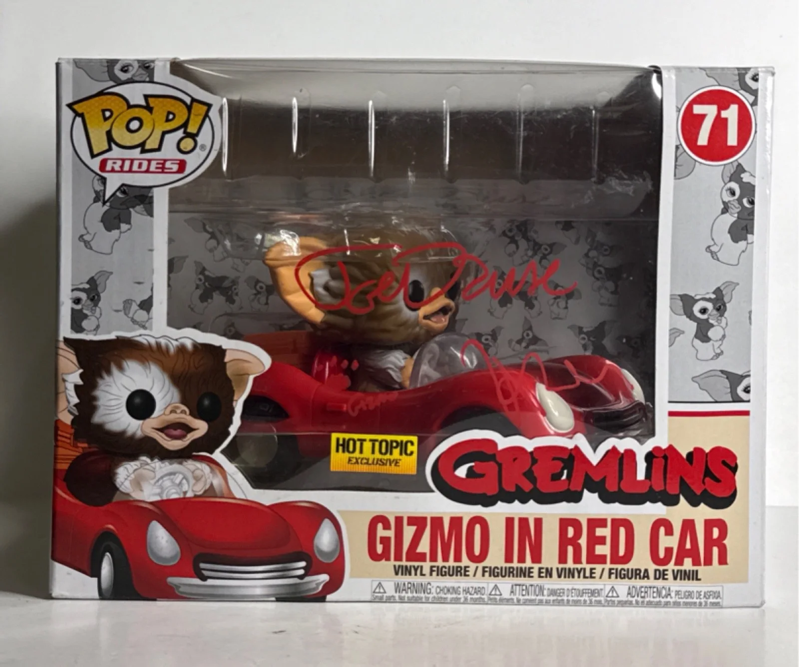 Howie Mandel — Howie Mandel Joe Dante Signed Gremlins Gizmo In Red Car Funko #71 BAS U80019