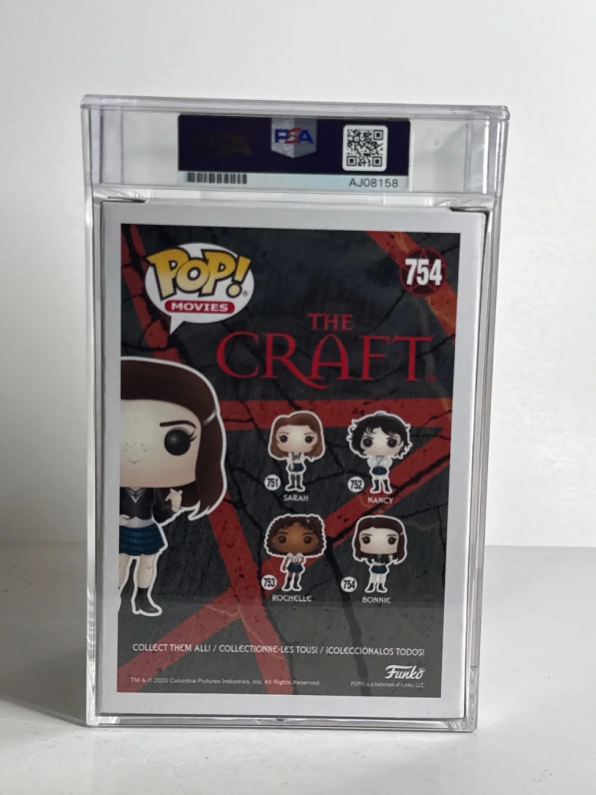 Neve Campbell — Neve Campbell Signed Bonnie The Craft Funko #754 Encapsulated Gem Mt 10 PSA, изображение 3