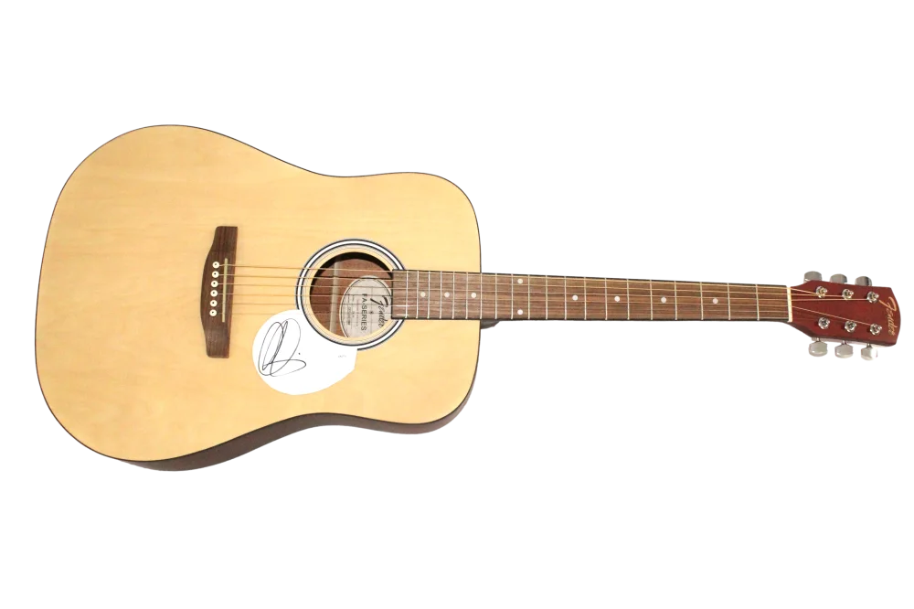 Adam Levine — Adam Levine Maroon 5 Signed Autograph Fender Acoustic Guitar Overexposed JSA COA, изображение 2