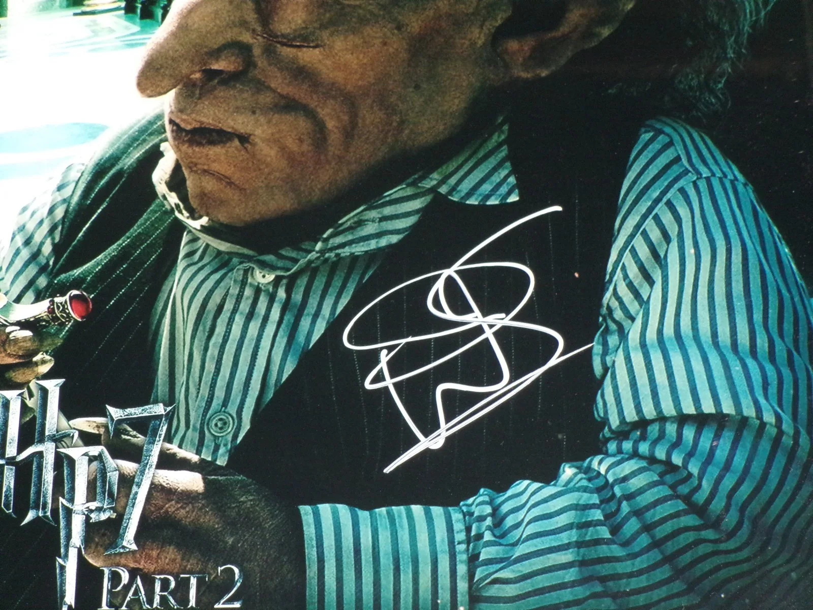 Warwick Davis — Harry Potter 7 Part 2 Warwick Davis 11x14 SIGNED Color Photo JSA CERT, image 2