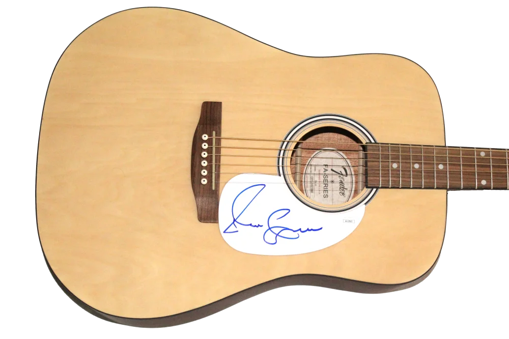 Elvis Costello — Elvis Costello Signed Autograph Full Size Fender Acoustic Guitar - JSA COA