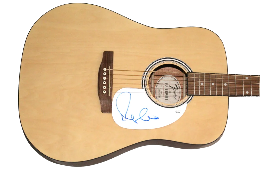 Elvis Costello — Elvis Costello the Attractions Signed Autograph Fender Acoustic Guitar JSA COA