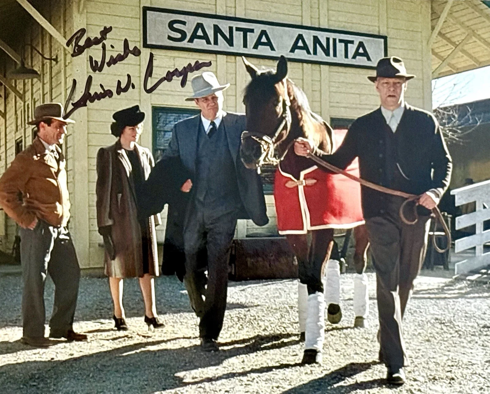 Chris Cooper — CHRIS COOPER HAND SIGNED 8X10 SEABISCUIT TOM SMITH HORSE RACING CHMP SANTA ANITA