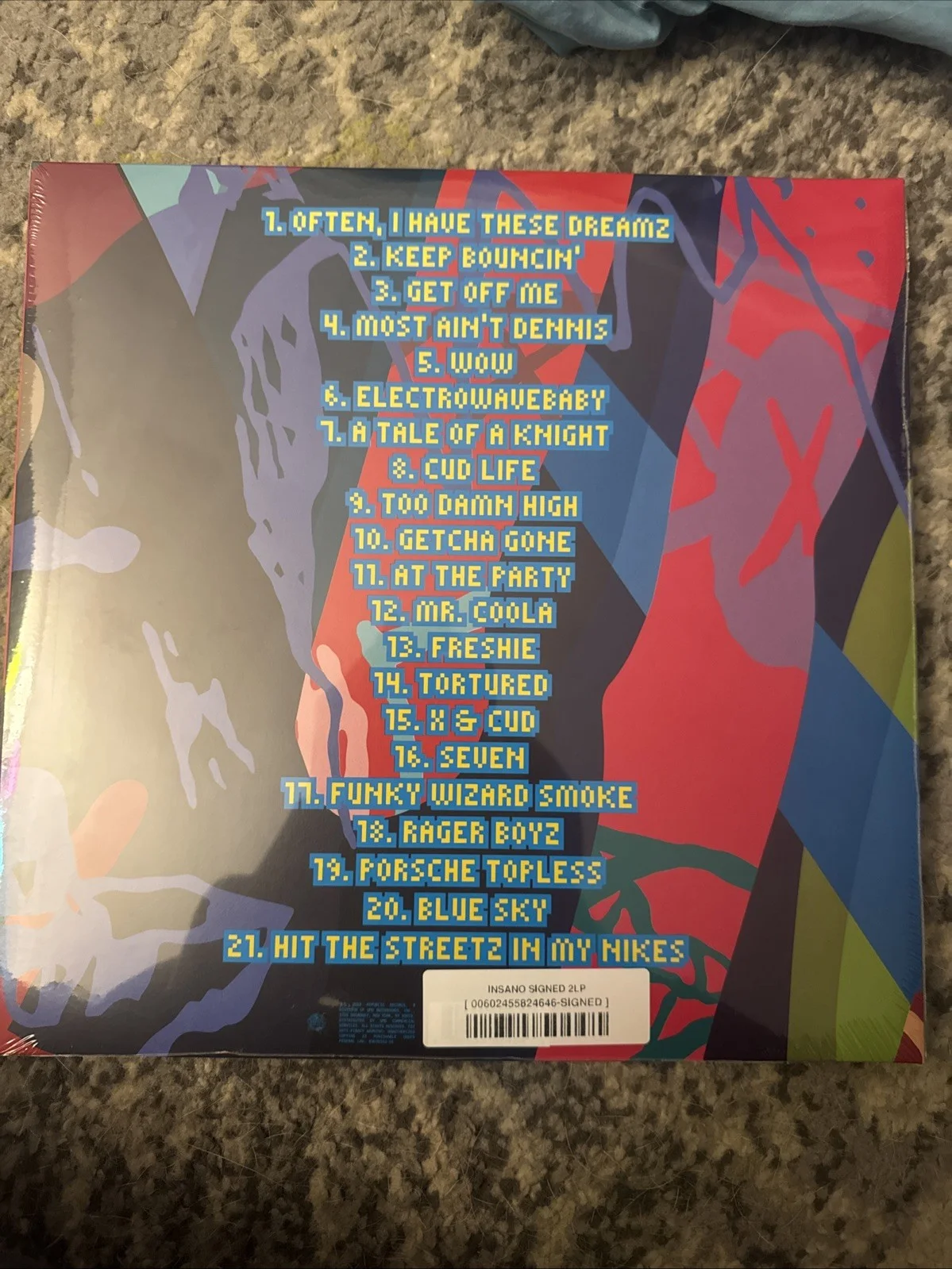 Kid Cudi Autographed INSANO Vinyl 2LP Albumb SIGNED !!, image 2