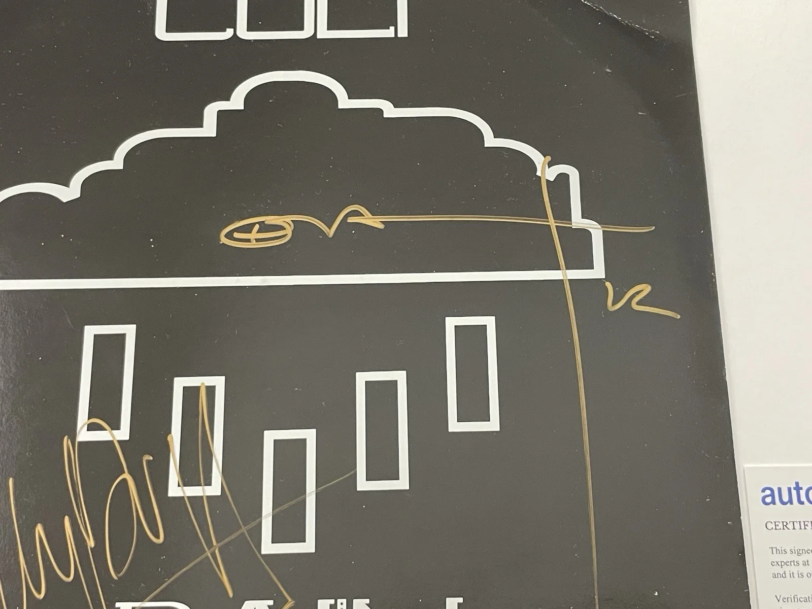 The Cult Autographed Signed Rain 12” Vinyl Record Ian Astbury & Billy Duffy ACOA, image 2