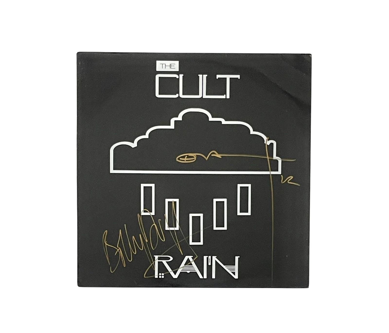 The Cult Autographed Signed Rain 12” Vinyl Record Ian Astbury & Billy Duffy ACOA, image 4