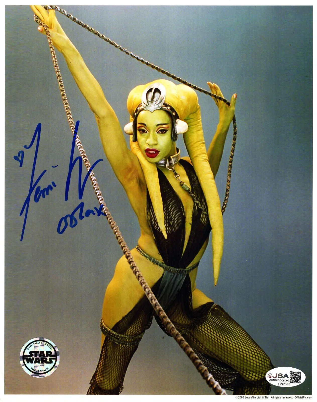 FEMI TAYLOR — FEMI TAYLOR Signed 8x10 OPX Photo "Return of the Jedi" Oola JSA #CI92393