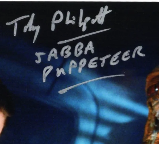 TOBY PHILPOTT — TOBY PHILPOTT Signed 8x10 OPX Photo "STAR WARS" Jabba the Hutt JSA #CI92397, изображение 2