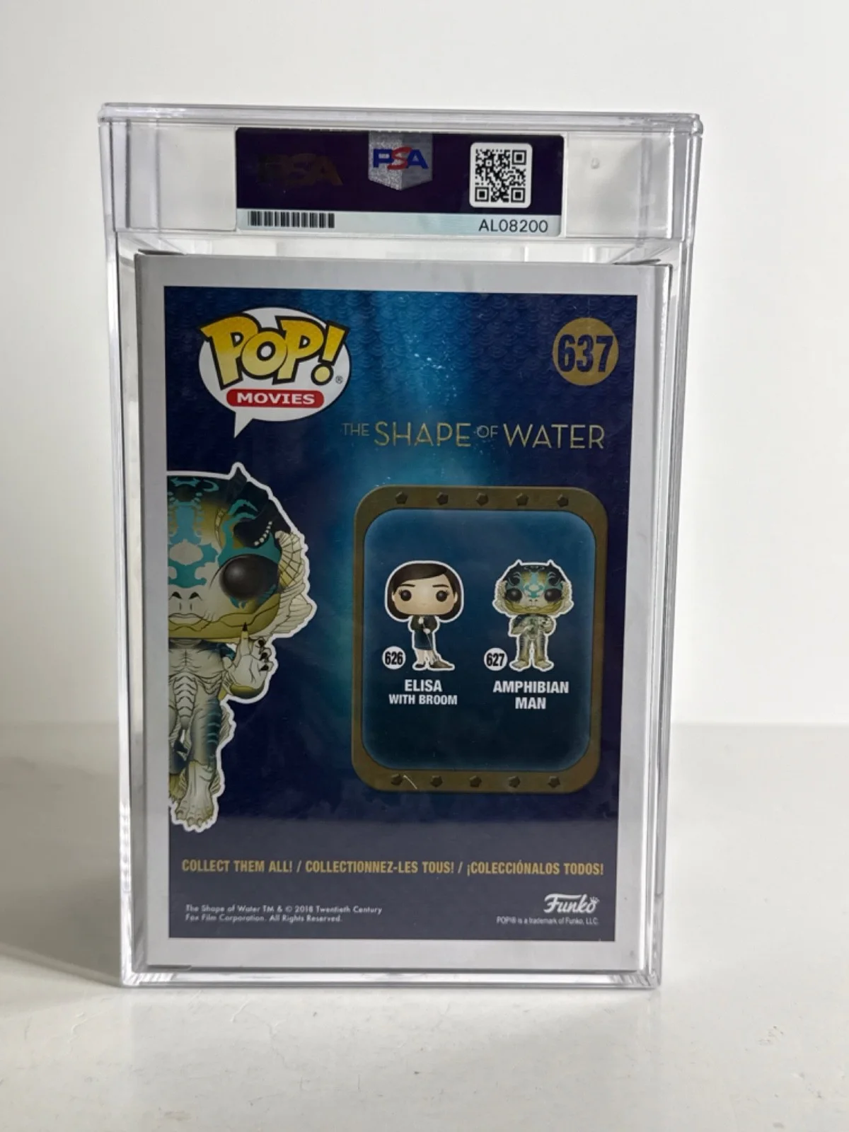 Guillermo Del Toro — Guillermo Del Toro Signed Amphibian Man Funko #637 Gem Mt 10 PSA AL08200, изображение 3