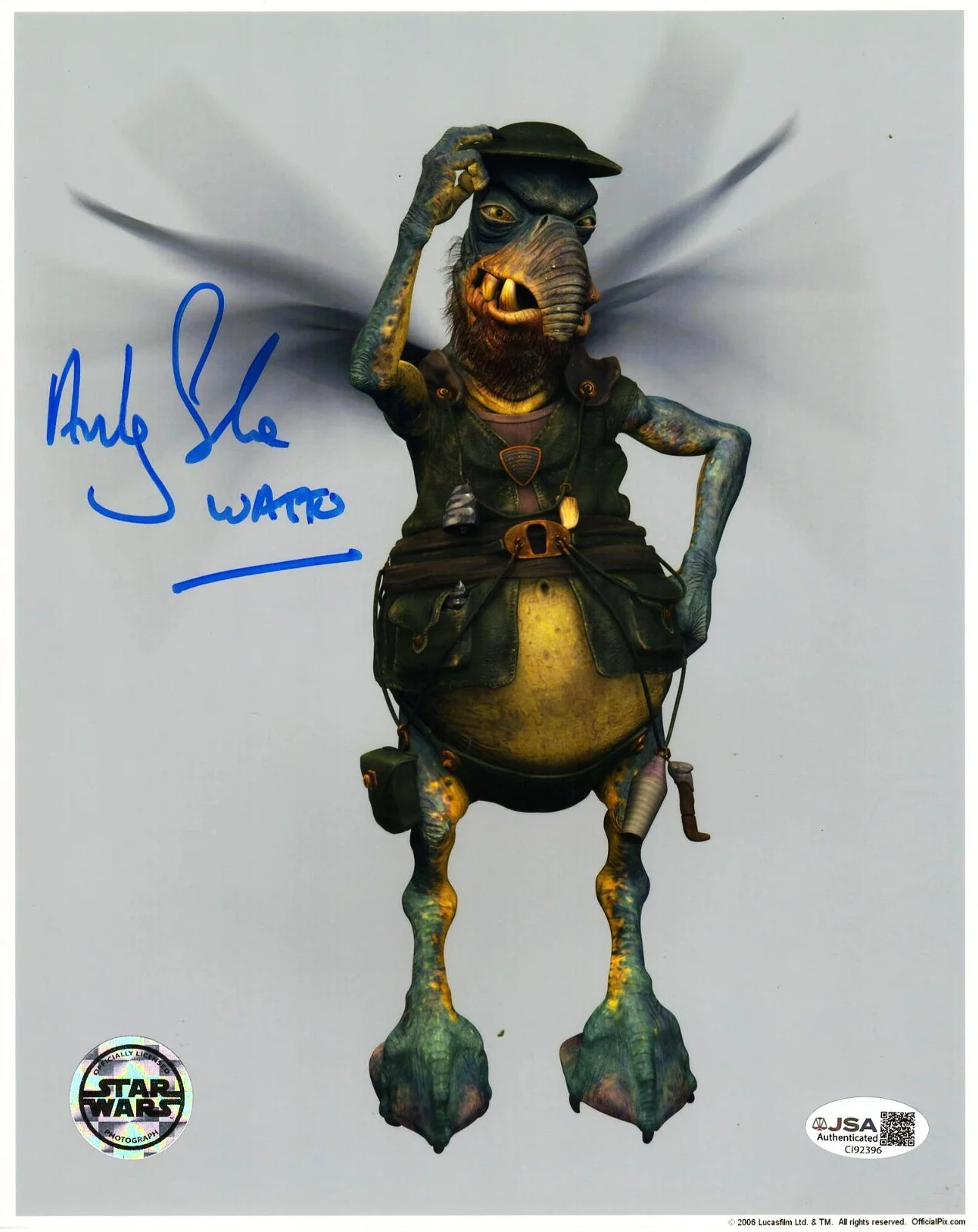 ANDY SECOMBE — ANDY SECOMBE Signed Autograph 8x10 OPX Photo "STAR WARS" Watto JSA #CI92396