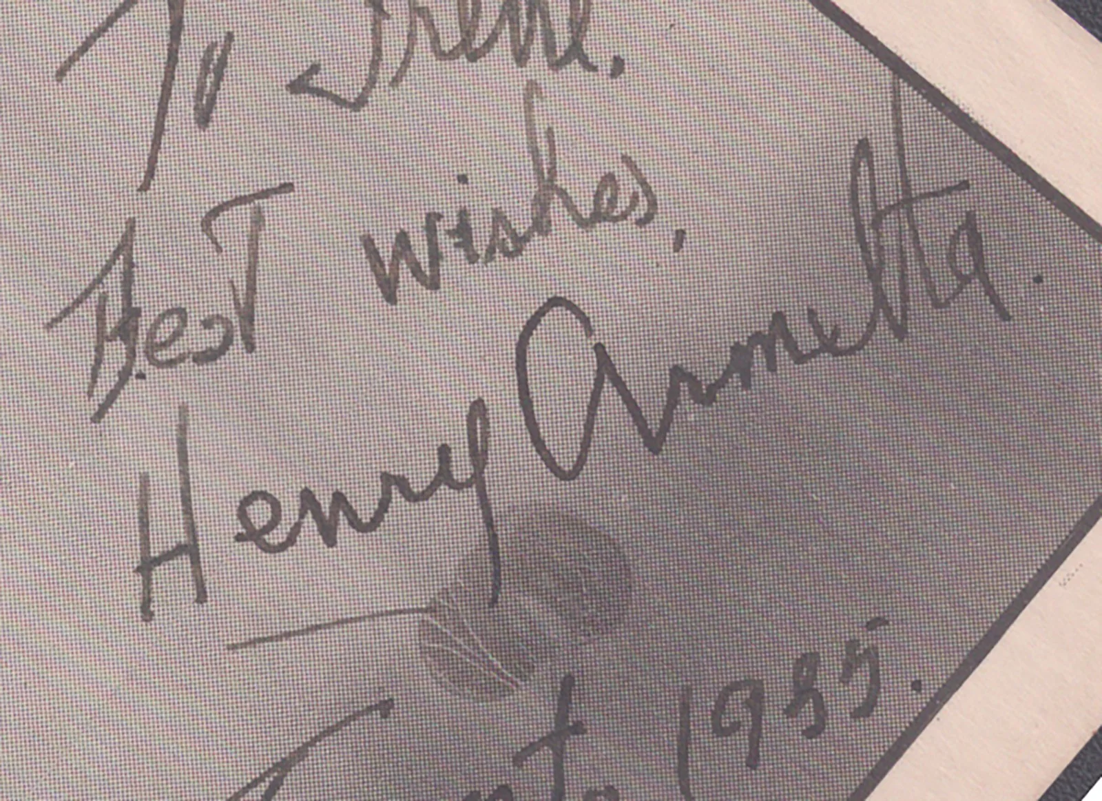 Henry Armetta — HENRY ARMETTA - AUTOGRAPHED INSCRIBED PHOTOGRAPH 1935, изображение 2