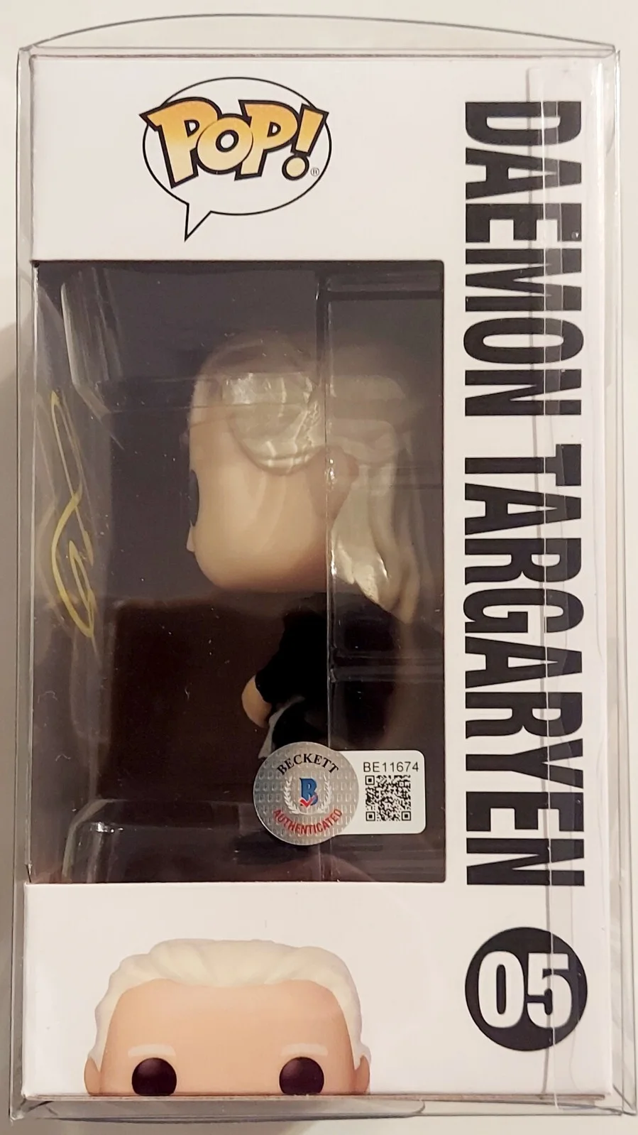 MATT SMITH SIGNED AUTOGRAPHED FUNKO POP HOUSE OF THE DRAGON DAEMON TARGARYEN COA, изображение 4