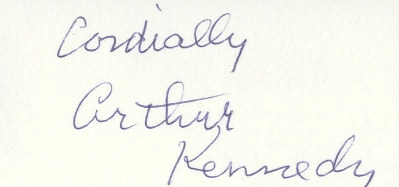 Arthur Kennedy — ARTHUR KENNEDY - AUTOGRAPH SENTIMENT SIGNED