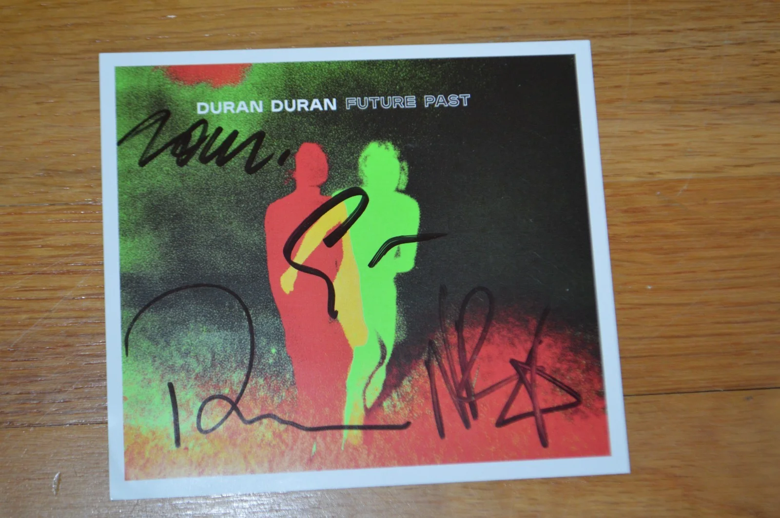 Duran Duran Autographed "Future Past" 5x5 CD Insert with COA ~ 2021 Entire Band, image 2