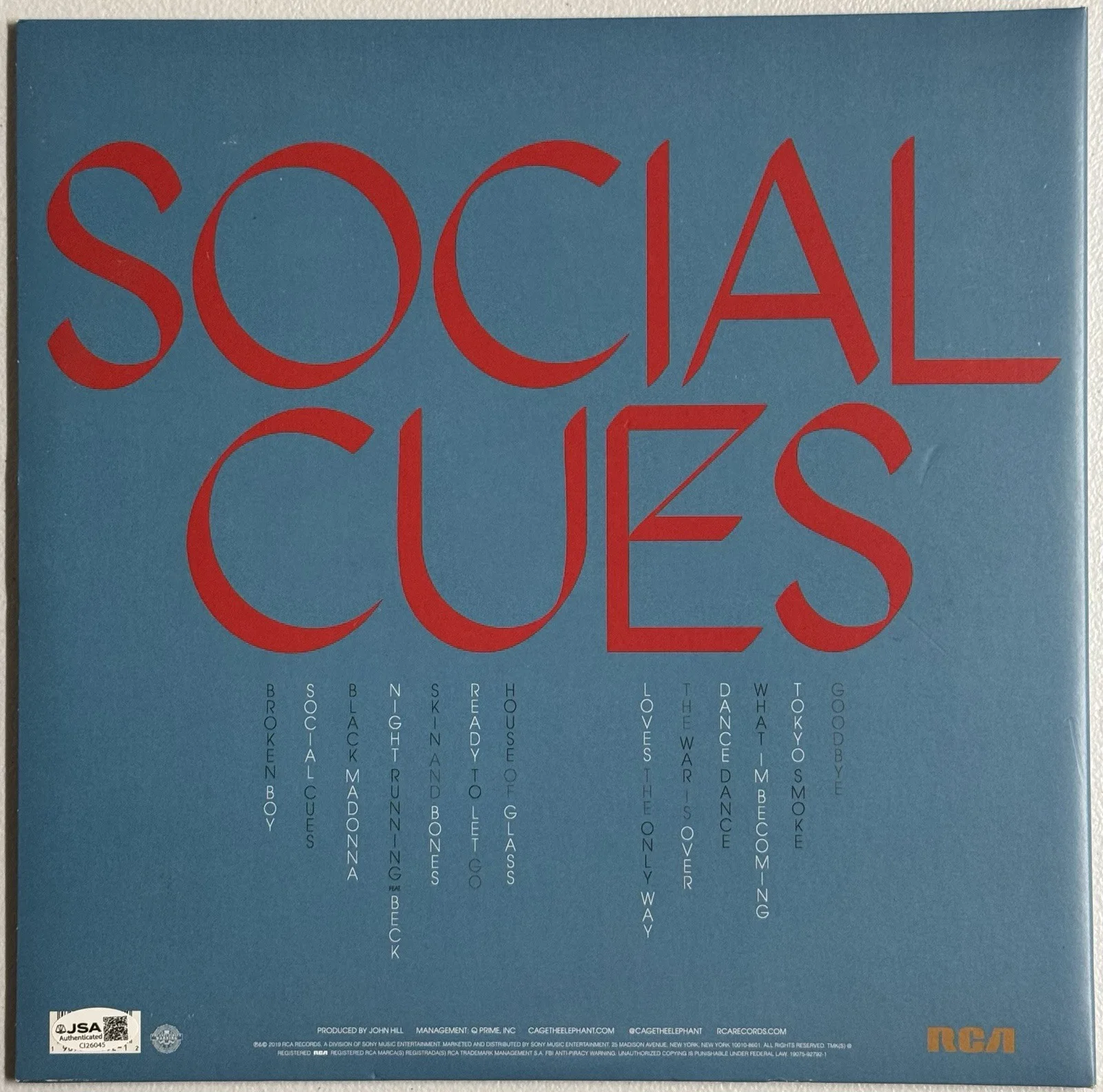 Cage The Elephant Signed Auto Social Cues Vinyl JSA COA Matt +5 Whole Band, изображение 2