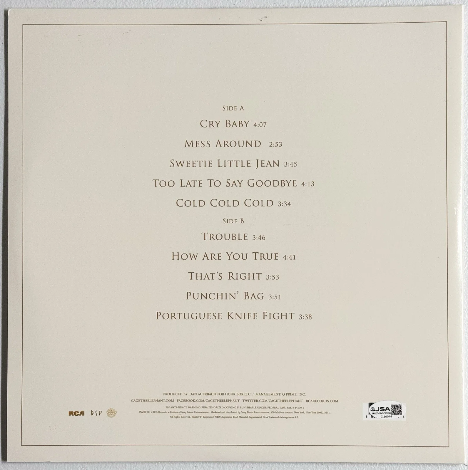 Cage The Elephant Signed Tell Me I’m Pretty Vinyl JSA COA Matt +5 Whole Band, изображение 2