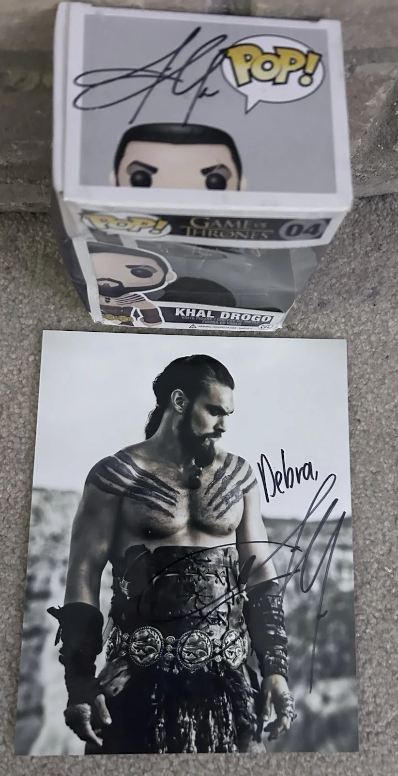 Jason Momoa — GAME OF THRONES JASON MOMOA Signed 8x10 Photo & Funko Pop / Autograph Khal Drogo, изображение 5