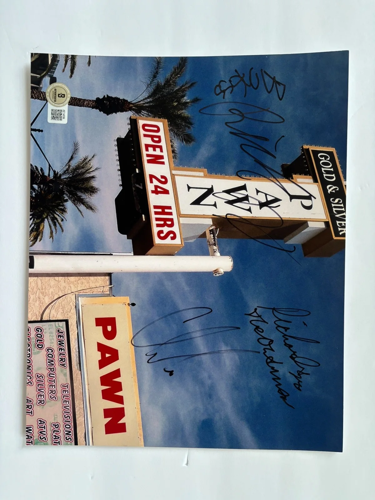 PAWN STARS TV CAST SIGNED 8X10 PHOTO RICK HARRISON OLD MAN BIG HOSS CHUMLEE BAS, изображение 3