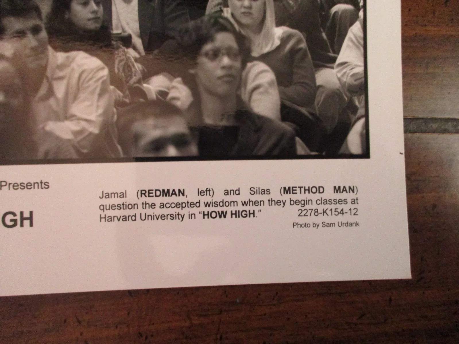 Method Man/Redman("HOW HIGH")2001 10 x 8 Glossy Black and White Press Photo, image 2