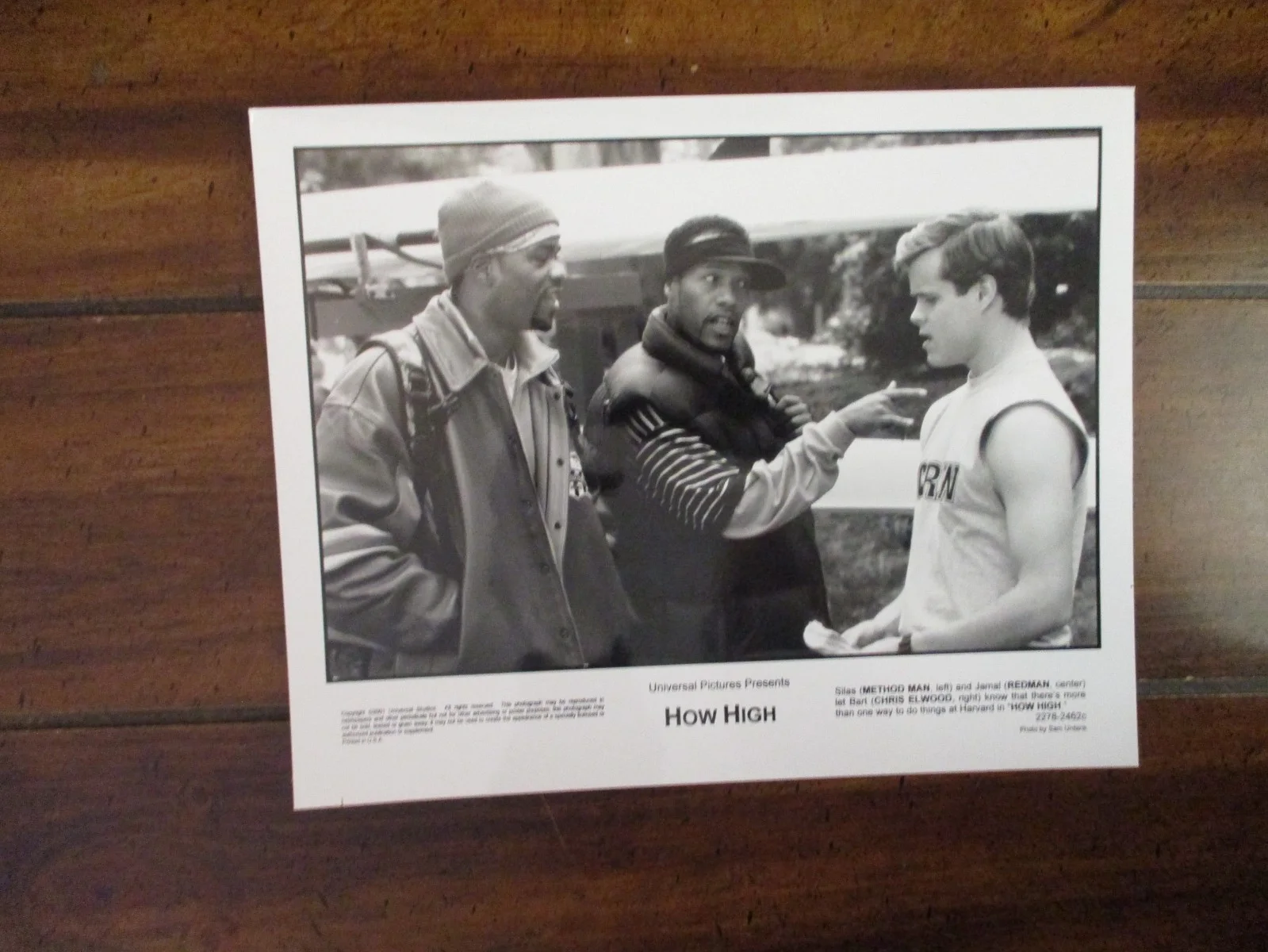 Method Man/Redman/Chris Elwood("HOW HIGH")2001 10 x 8 Glossy Black & White Photo, изображение 2