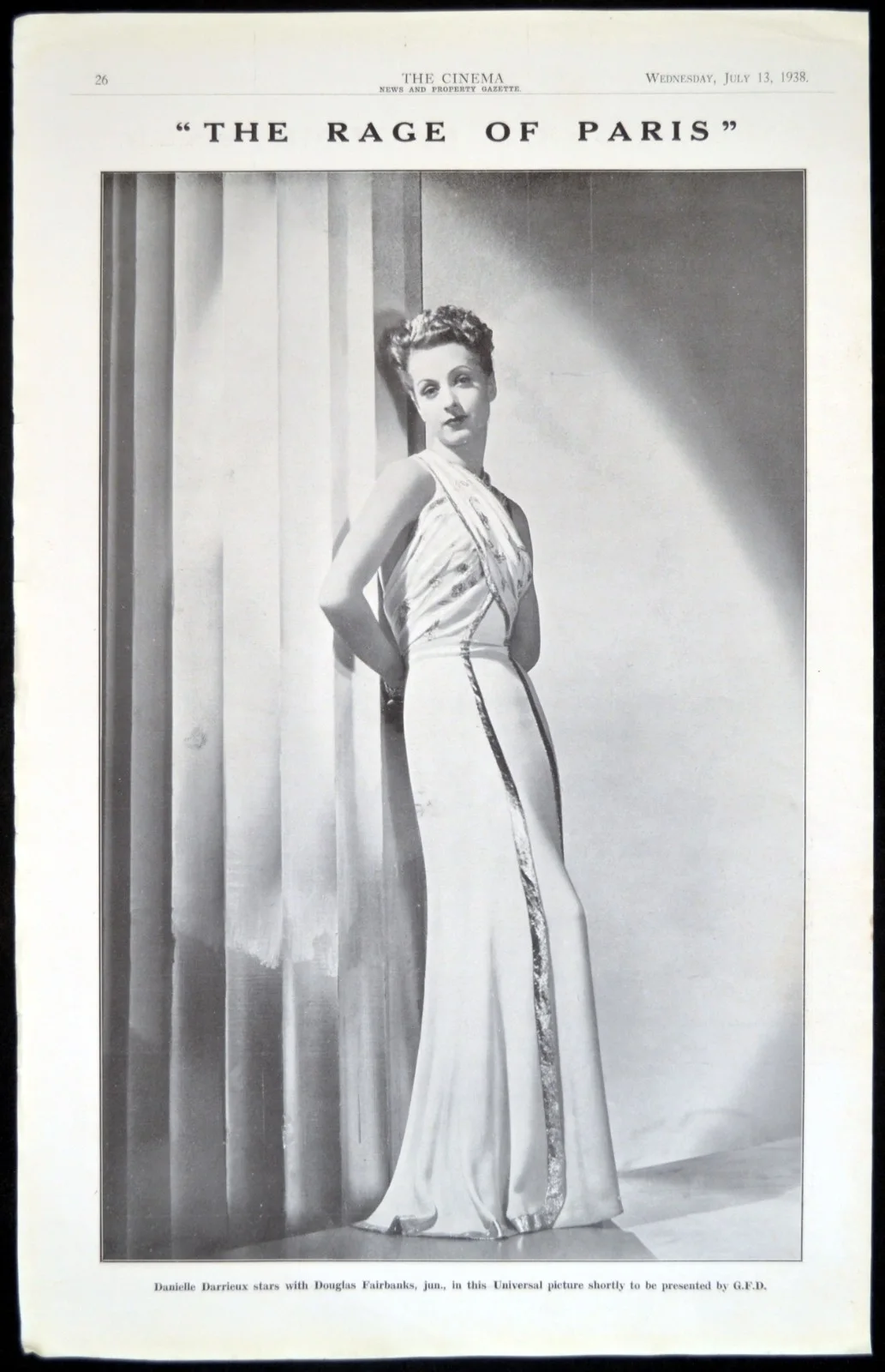 RAGE OF PARIS 1938 Danielle Darrieux, Douglas Fairbanks Jr. 5 PHOTO PAGES, изображение 3