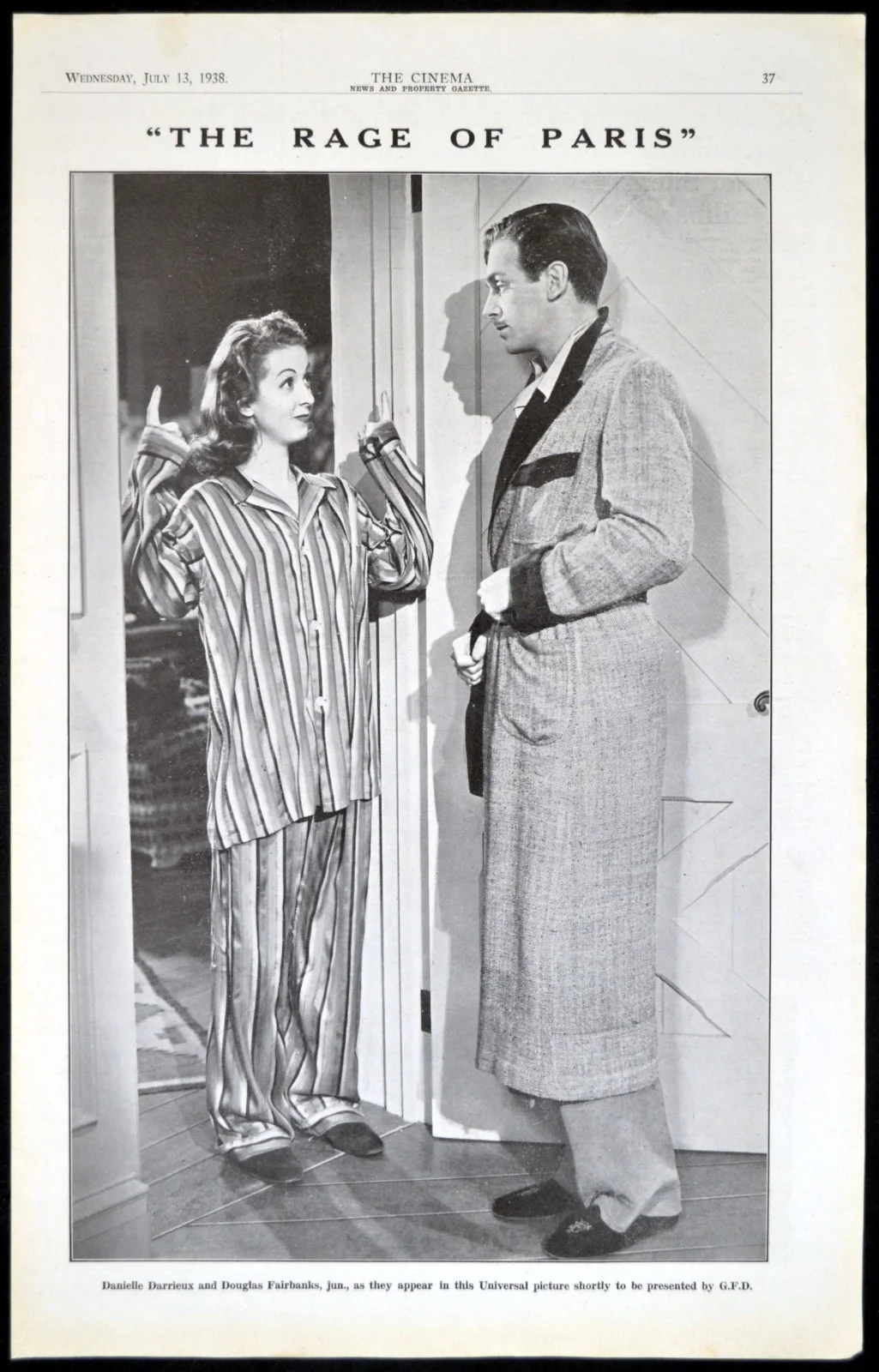 RAGE OF PARIS 1938 Danielle Darrieux, Douglas Fairbanks Jr. 5 PHOTO PAGES, изображение 4