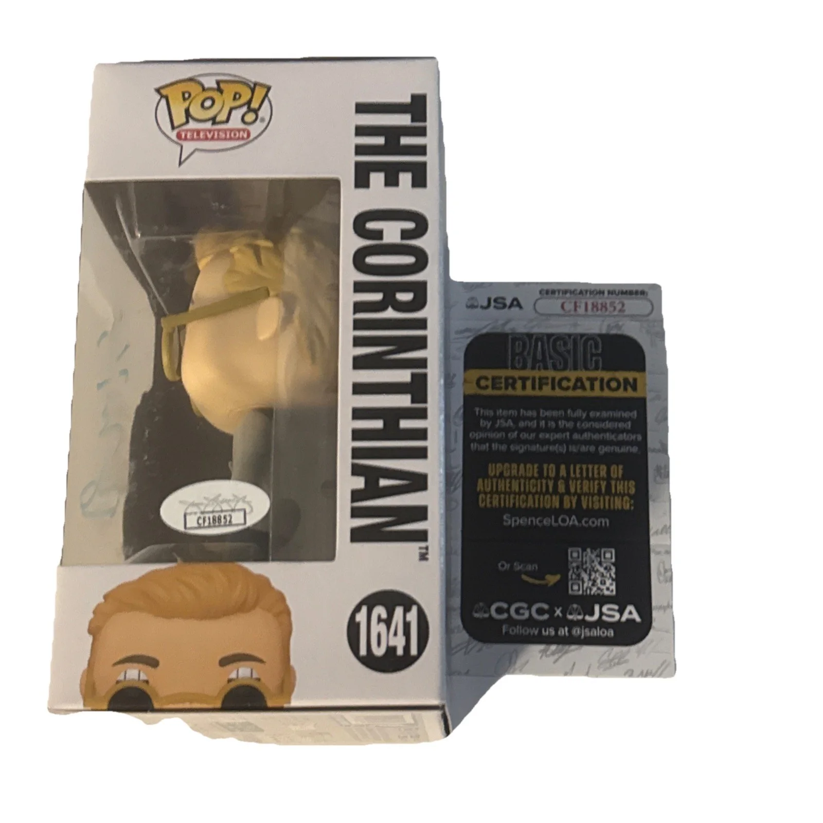 BOYD HOLBROOK — BOYD HOLBROOK SIGNED AUTOGRAPHED THE SANDMAN THE CORINTHIAN FUNKO POP JSA COA, image 2