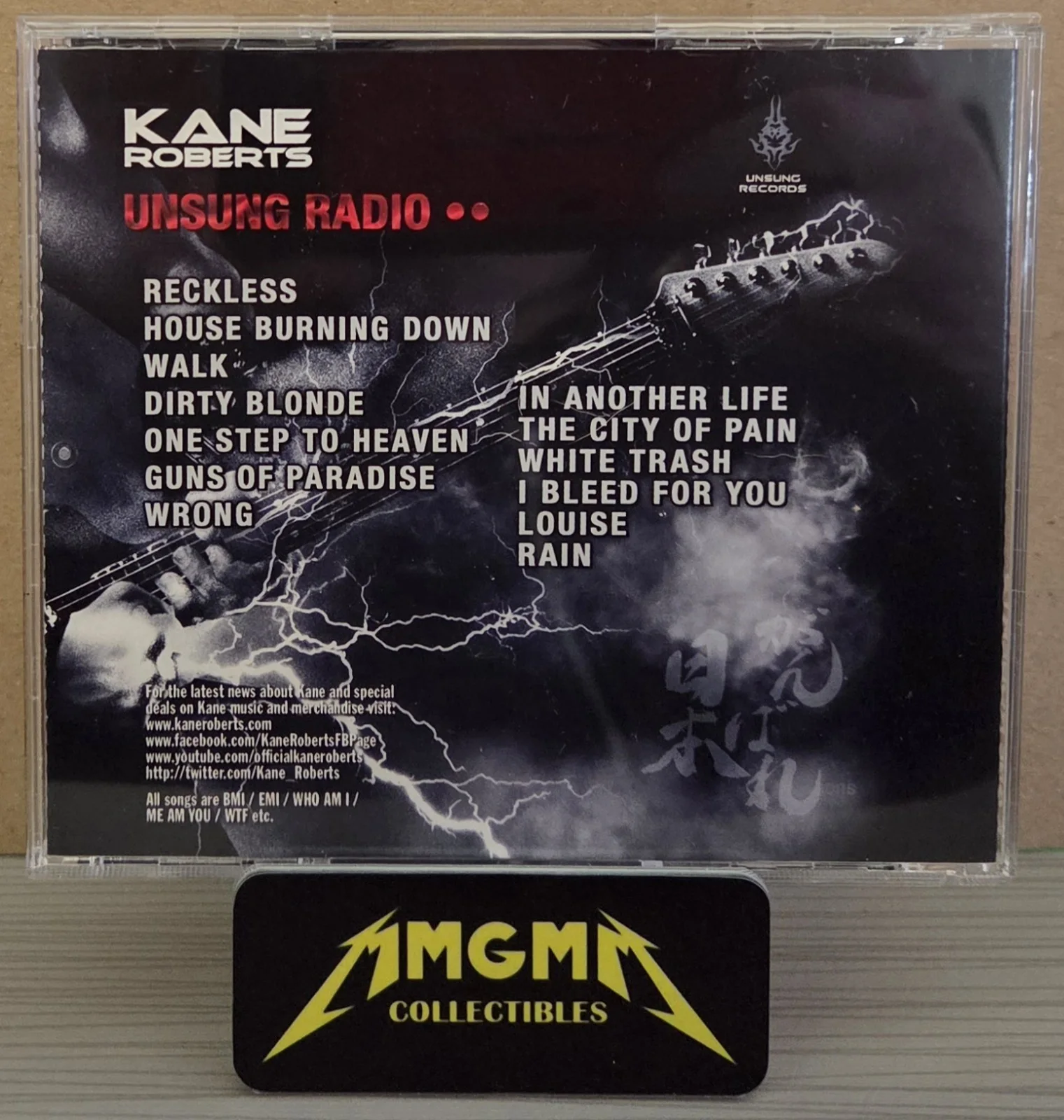 Kane Roberts - Signed Unsung Radio CD - Alice Cooper - AOR - OOP - Autographed, image 3