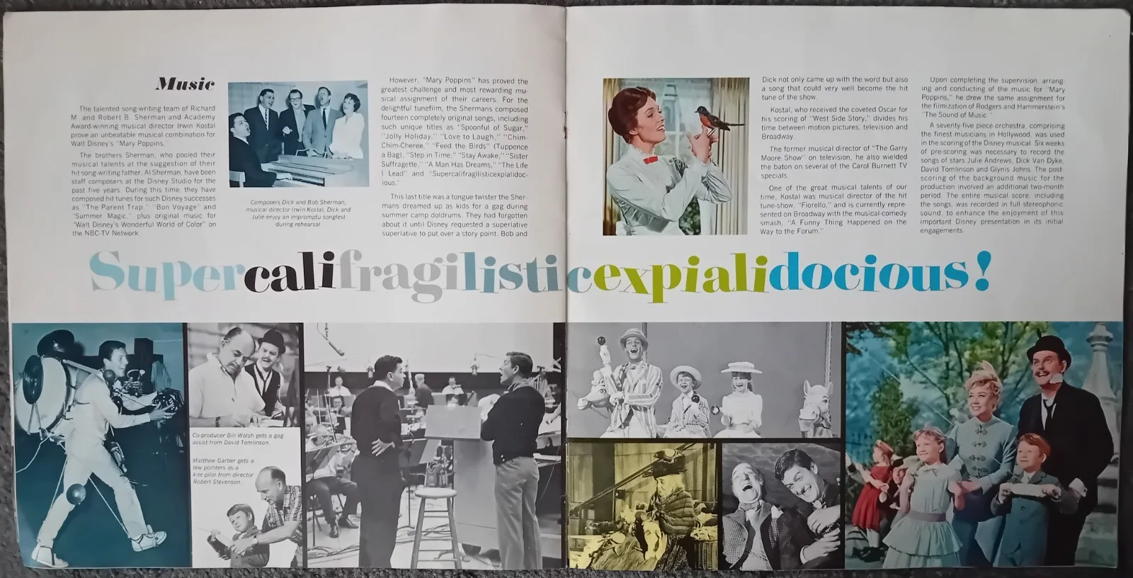 ORIGINAL MARY POPPINS FILM PROGRAMME 1964 Julie Andrews, изображение 3