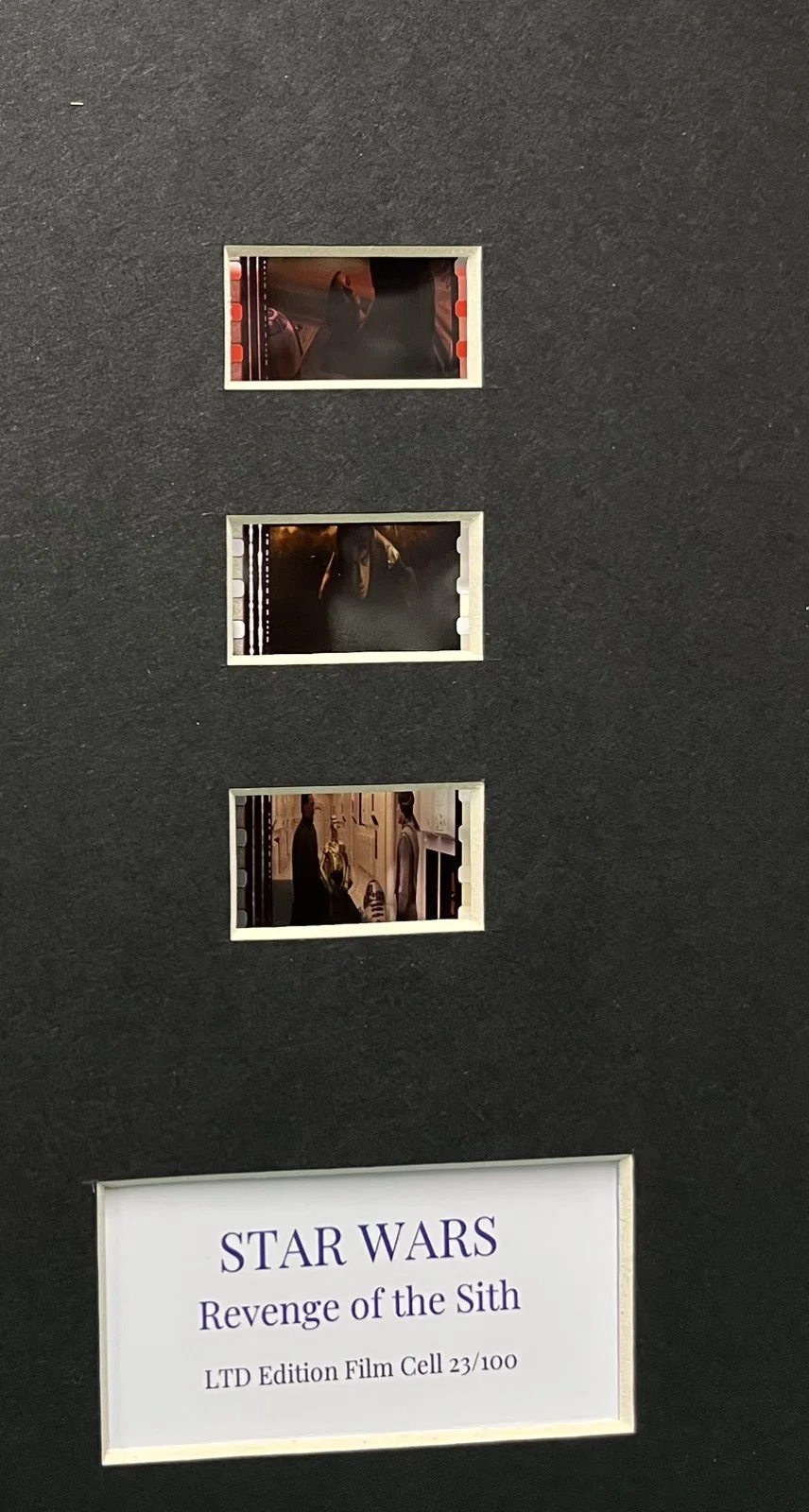 STAR WARS REVENGE OF THE SITH EPISODE III. 35mm Film Cell Mounted Display, изображение 3