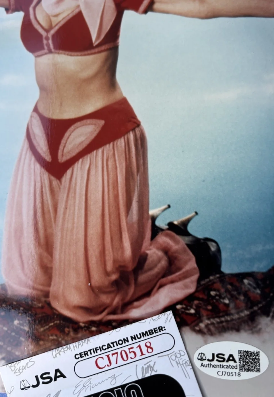 Barbara Eden — Barbara Eden Sexy Signed autographed Jeannie 8x10 Color photo JSA COA, изображение 5