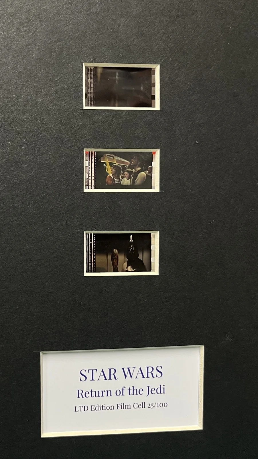 STAR WARS RETURN OF THE JEDI. 35mm Film Cell Mounted Display, изображение 3