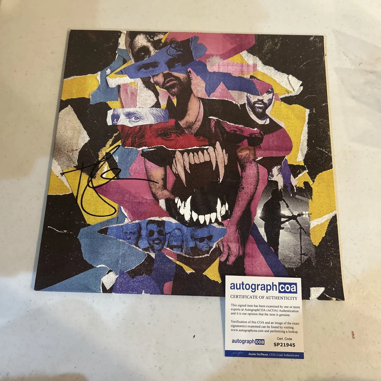 NEON TREES SIGNED AUTOGRAPH VINYL ALBUM ACOA SINK YOUR TEETH RECORD TYLER GLENN, image 2