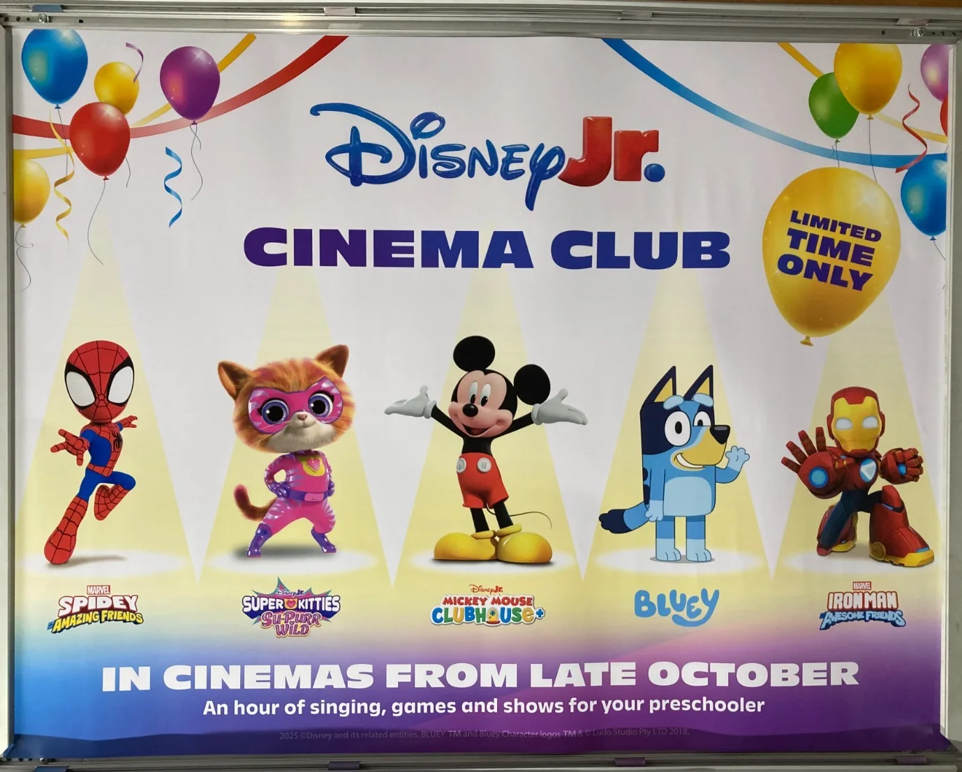 Cinema Poster: DISNEY JR CINEMA CLUB 2025 (Quad) Bluey Mickey Mouse Iron Man, изображение 2