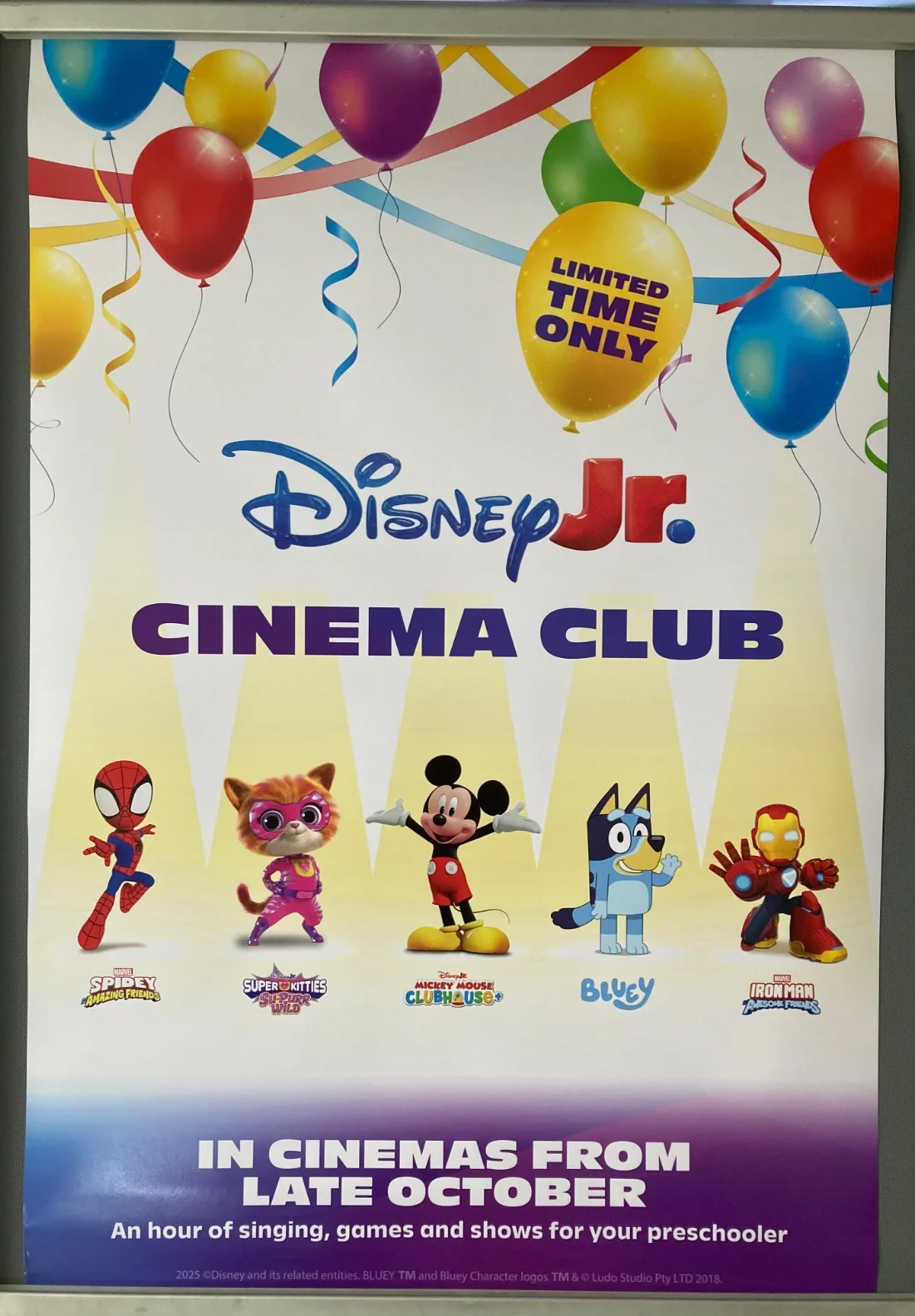 Cinema Poster: DISNEY JR CINEMA CLUB 2025 (One Sheet) Bluey Mickey Mouse Spidey, изображение 2