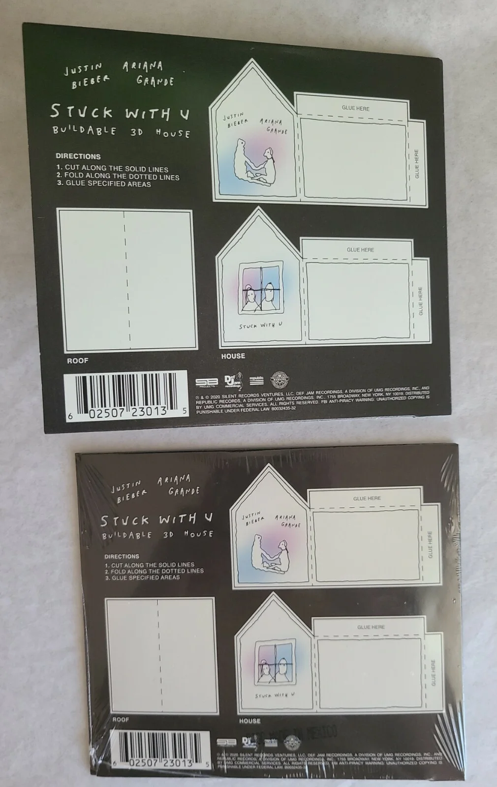 Justin Bieber And Ariana Grande Hand Signed CD Stuck With You, изображение 3