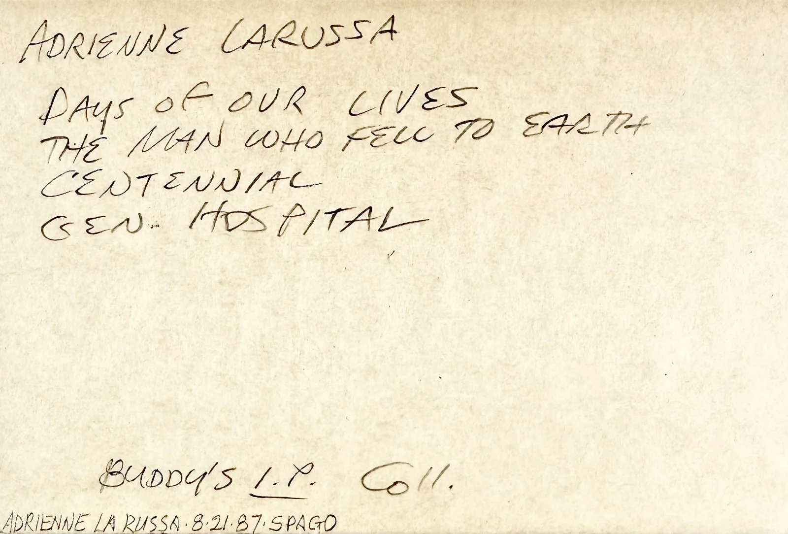 Adrienne La Russa — ADRIENNE LA RUSSA Signed Autographed 4"x 6" INDEX CARD The Conspiracy of Torture, изображение 5