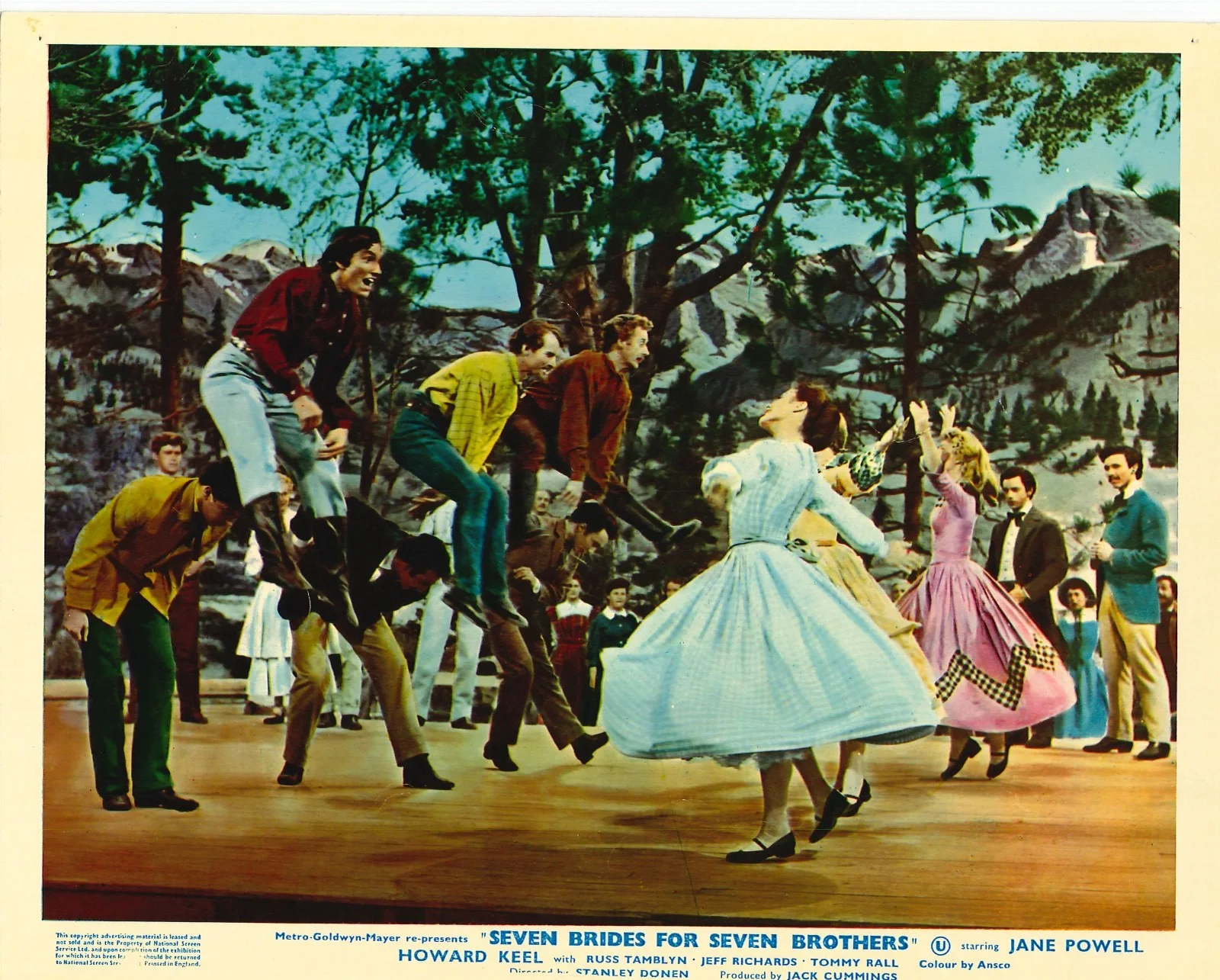 Seven Brides for Seven Brothers 6x ORIGINAL UK FOH Lobby Cards Trevor Howard '54, изображение 5