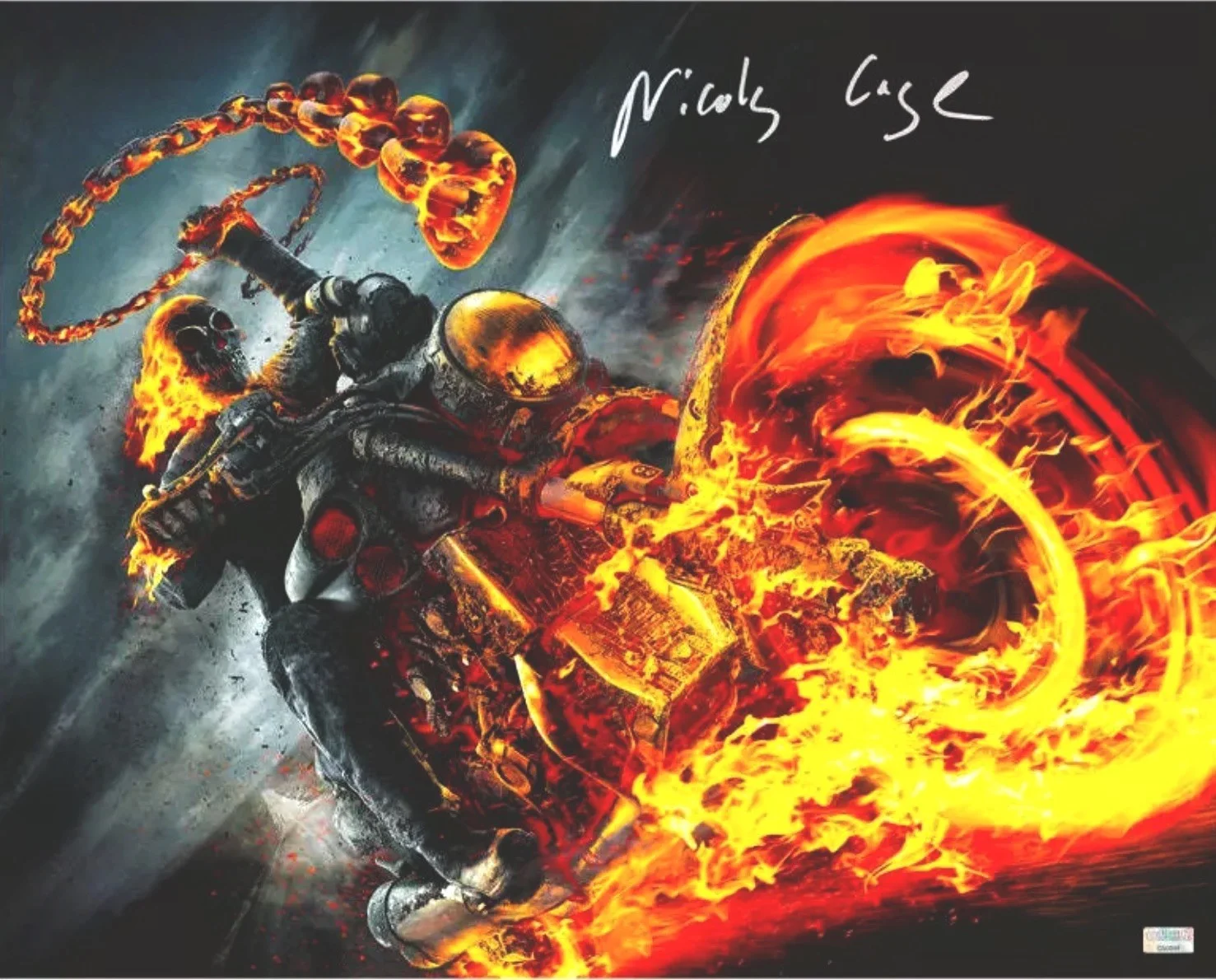 Nicolas Cage — Nicolas Cage autograph signed 16 x 20 poster - Ghost Rider Movie - Framed !!, изображение 2