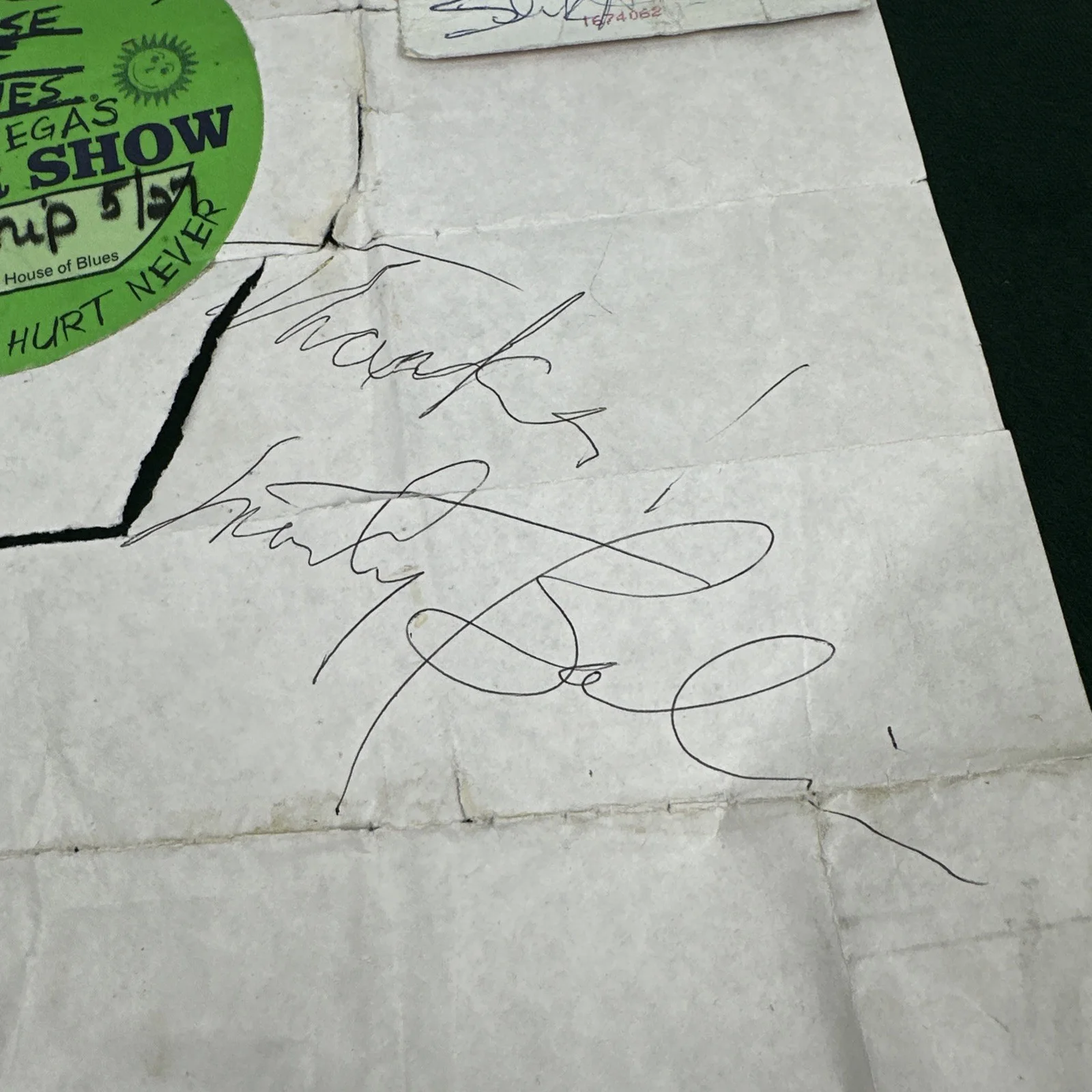 Marty Balin Autograph Jefferson Starship House of Blues LV Aftershow Pass, изображение 2