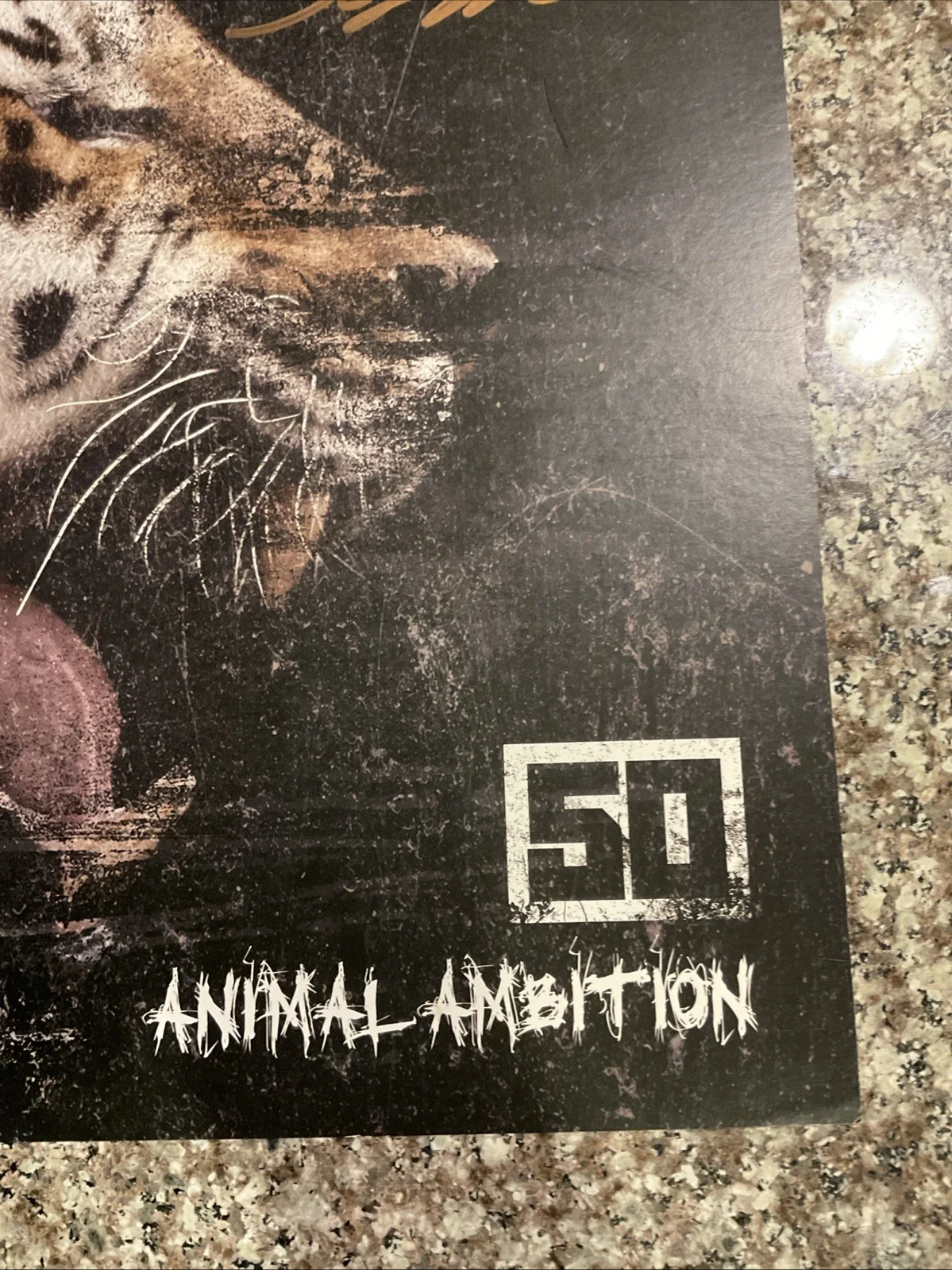 Curtis Jackson Aka 50 Cent Signed ANIMAL AMBITION 12.5x12.5 Poster Auto No Coa, image 4