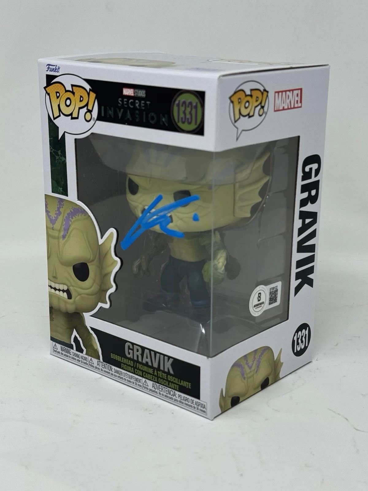 Kingsley Ben-Adir — Kingsley Ben-Adir Signed Secret Invasion Gravik Funko Pop 1331 Marvel Beckett, image 3