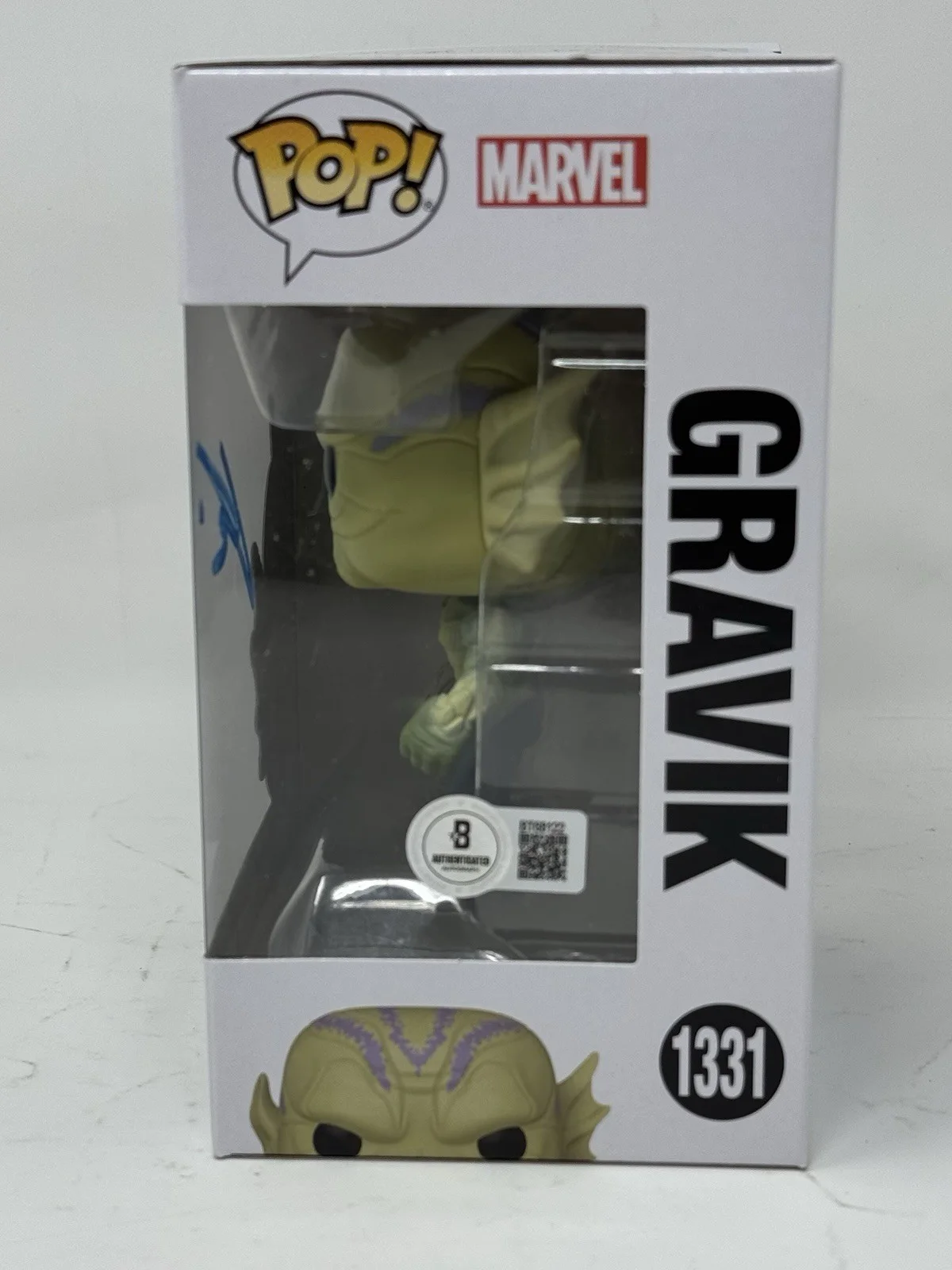 Kingsley Ben-Adir — Kingsley Ben-Adir Signed Secret Invasion Gravik Funko Pop 1331 Marvel Beckett, image 4