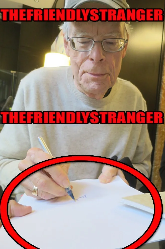 STEPHEN KING — STEPHEN KING signed 8x10 White Sheet Photo EXACT PROOF It Running Man JSA LOA, image 4