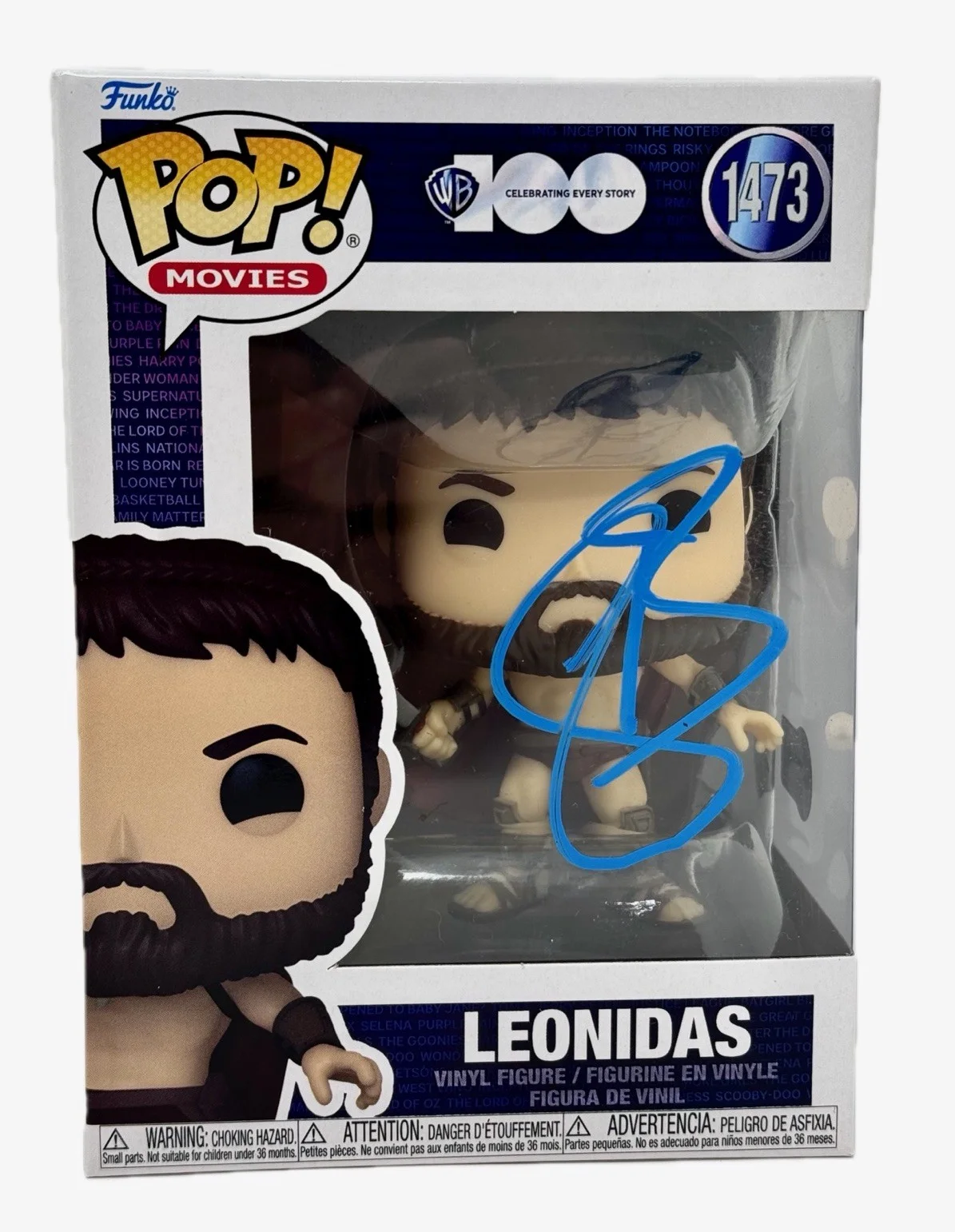 GERARD BUTLER — Gerard Butler Signed 300 Leonidas Funko Pop #1473 Autograph Figure Beckett COA