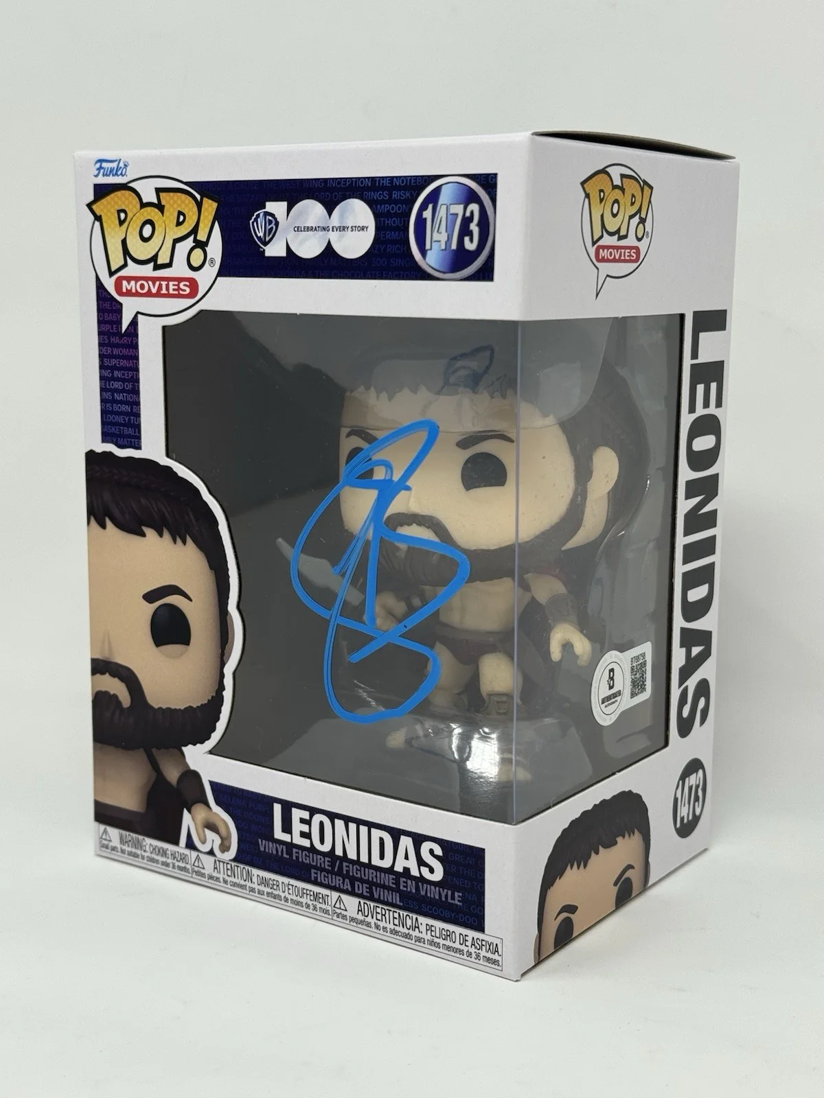 GERARD BUTLER — Gerard Butler Signed 300 Leonidas Funko Pop #1473 Autograph Figure Beckett COA, изображение 2